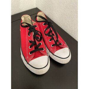 Converse All Star Chuck Taylor kids SZ 3 Shoes Youth Red Canvas Low Top Sneakers